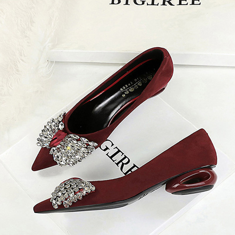 Womens Heels - BIGTREE CRYSTAL – eleganckie czółenka z