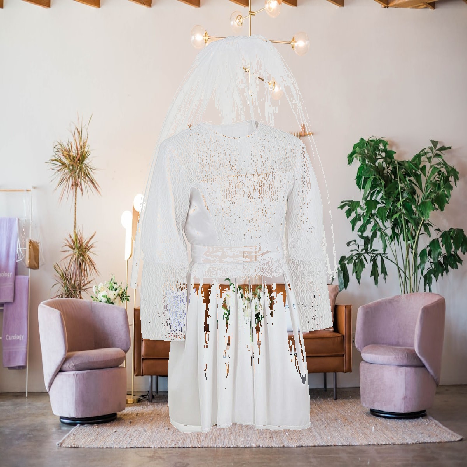 Lace Dress - Kostium dla dziewczynek: koronkowa suknia w