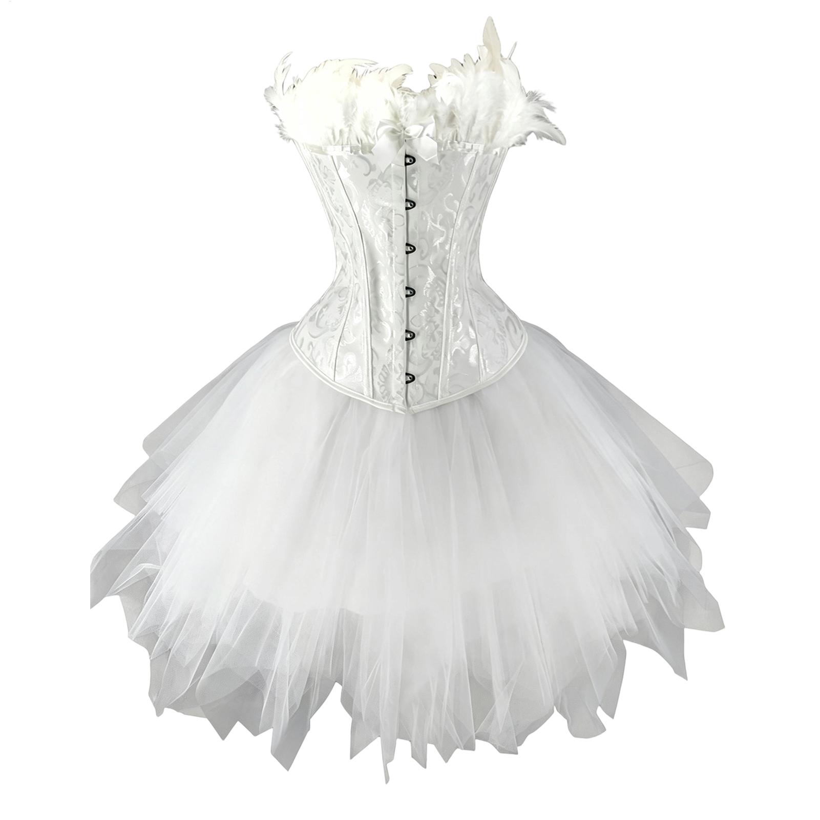 Formal Skirt - Biały kostium Łabędzia, miękki zestaw do