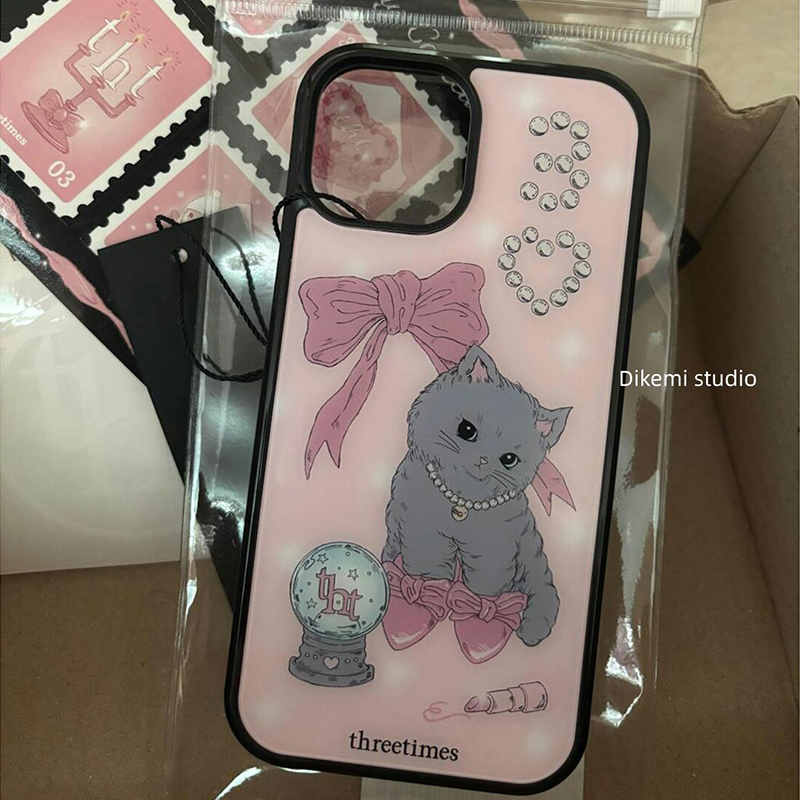 Womens Heels - Koreańskie różowe etui na telefon z