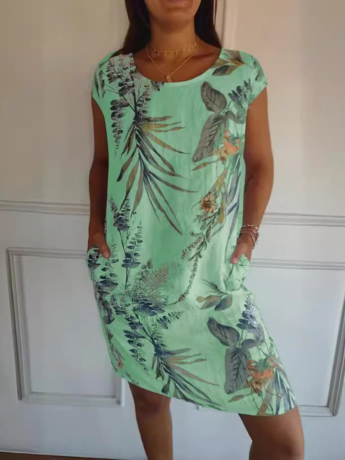 Midi Dress - Letnia sukienka damska z bawełny i