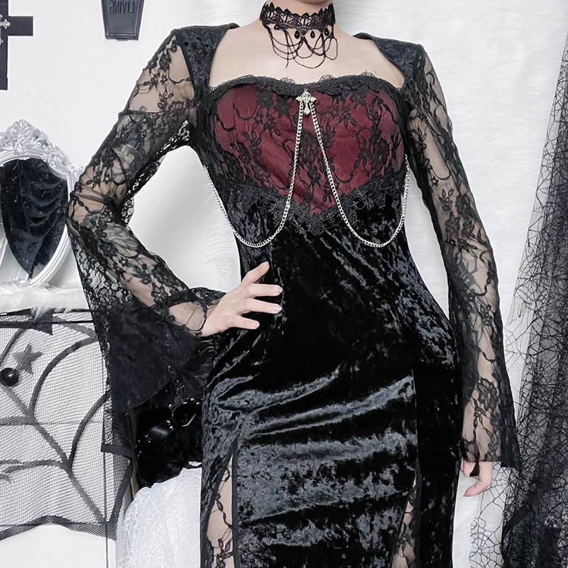Damskie, w stylu gotyckim, ele – Midi Dress recenzja i cena