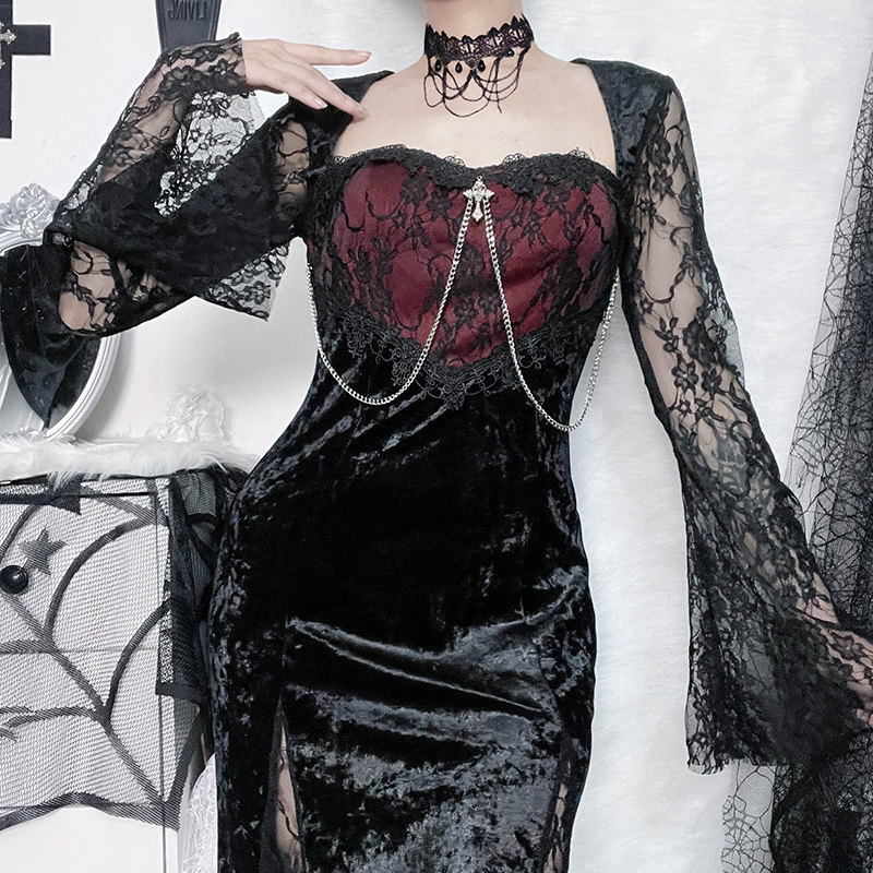 Damskie, w stylu gotyckim, ele – Midi Dress recenzja i cena